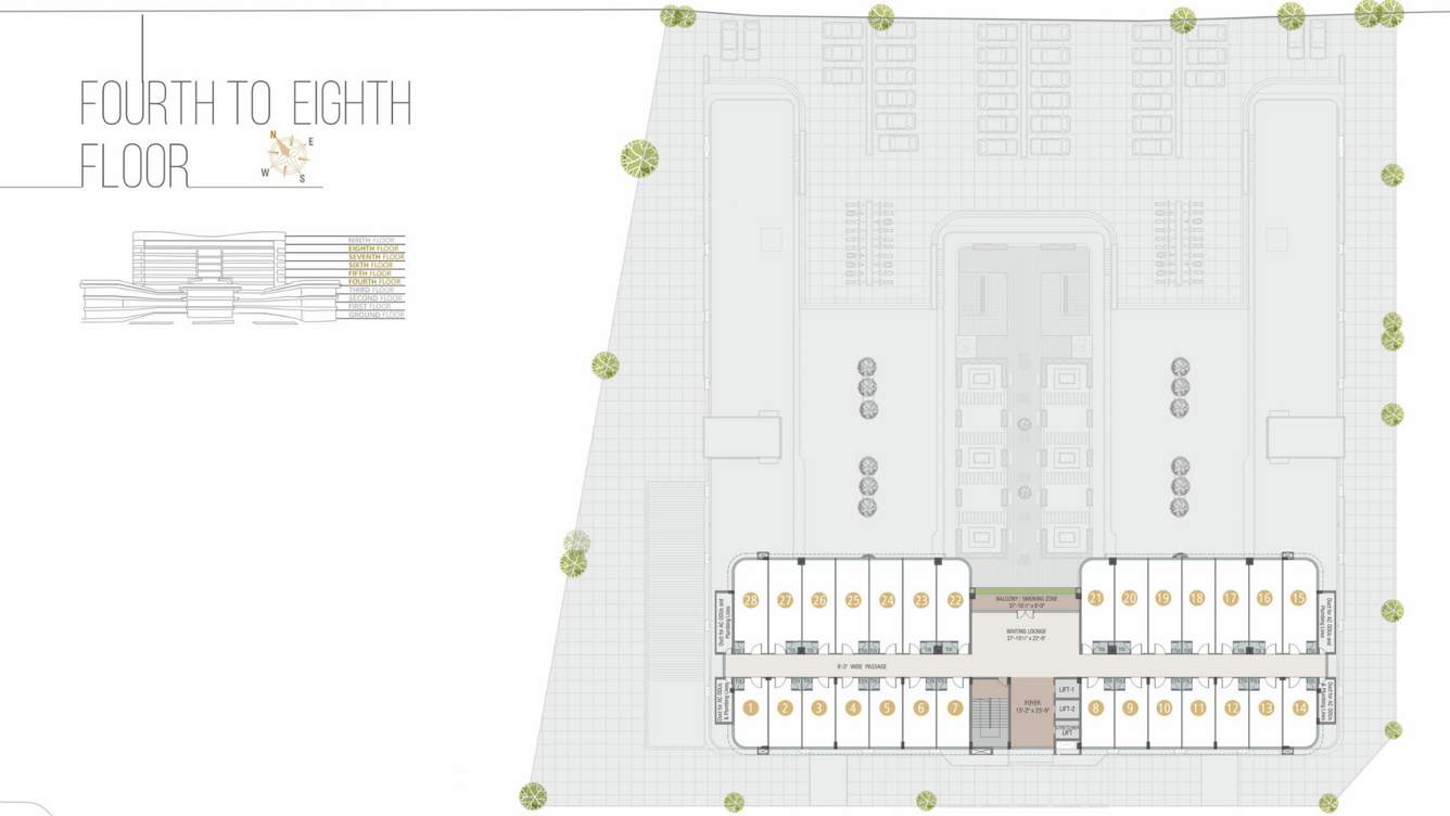  trade hub Trade Hub Cluster Plan from 4th to 8th Floor