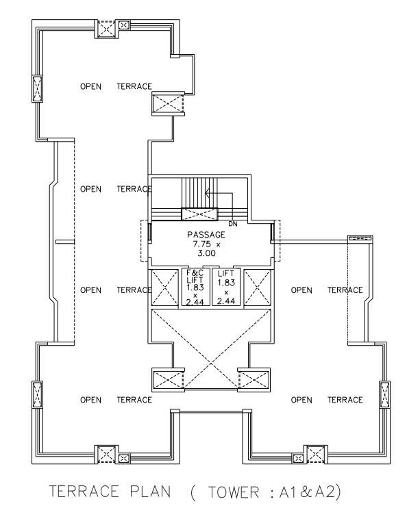  bluebell tower a 1 and a 2 Bluebell Terrace Cluster Plan