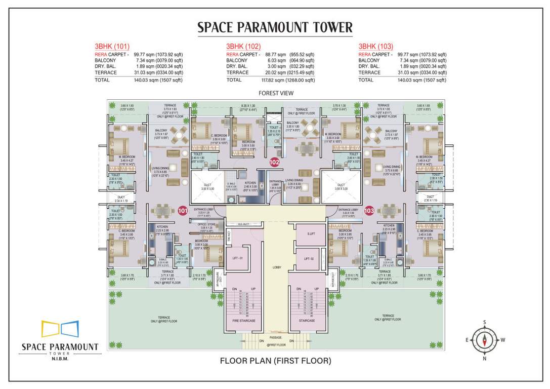 paramount tower Space Paramount Tower Cluster Plan
