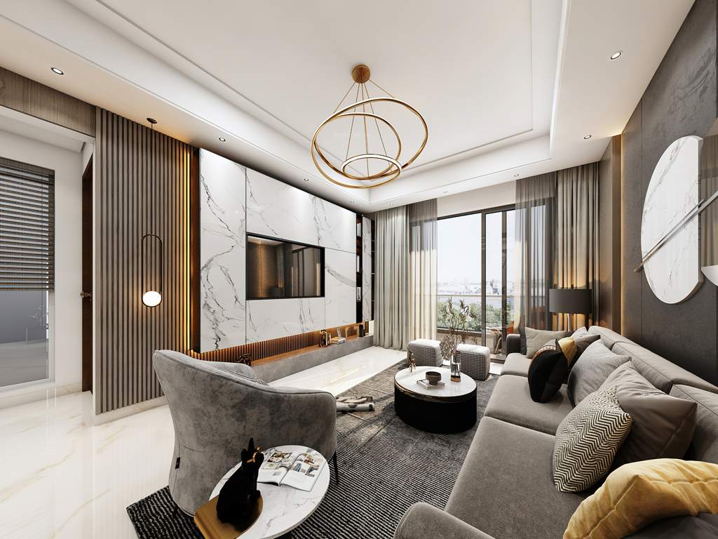  paramount tower Living Area