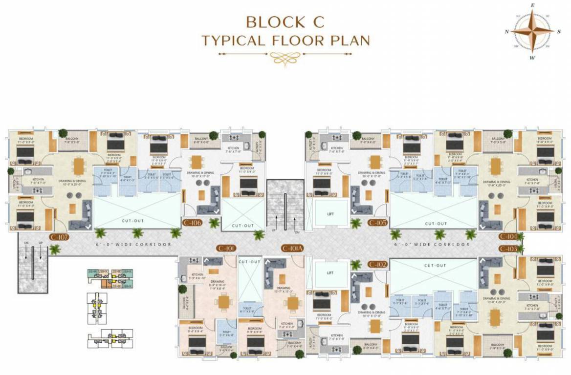  aashiyana Tower C Cluster Plan