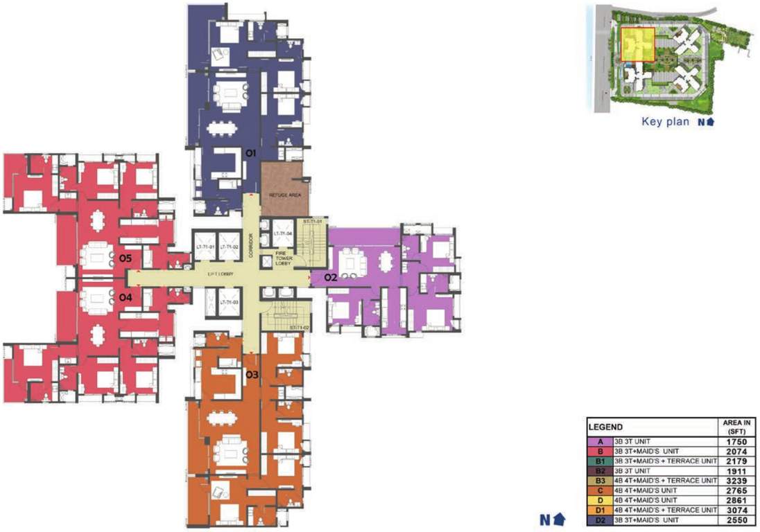  ocian pearl Tower 1 Cluster Plan For 17th And 18th Floor