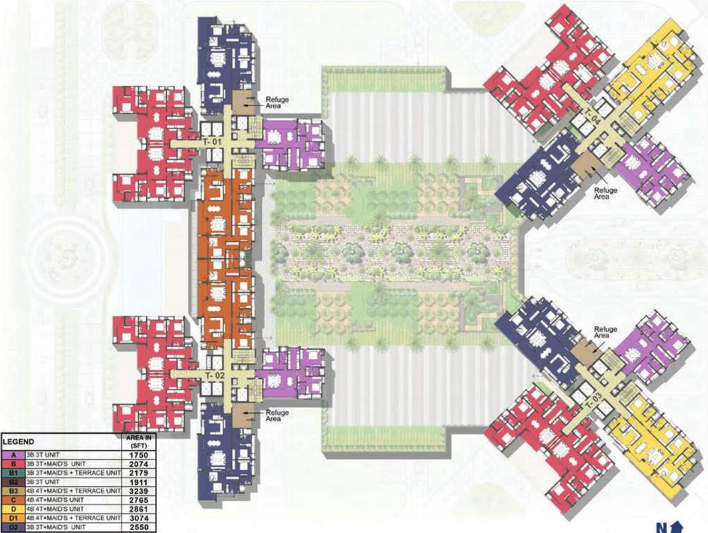  ocian pearl Tower 1 To 4 Cluster Plan For 17th And 18th Floor