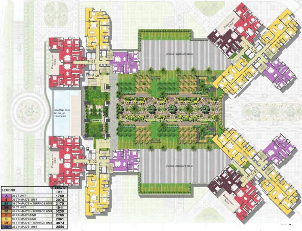  ocian pearl Tower 1 To 4 Cluster Plan For 3rd Floor