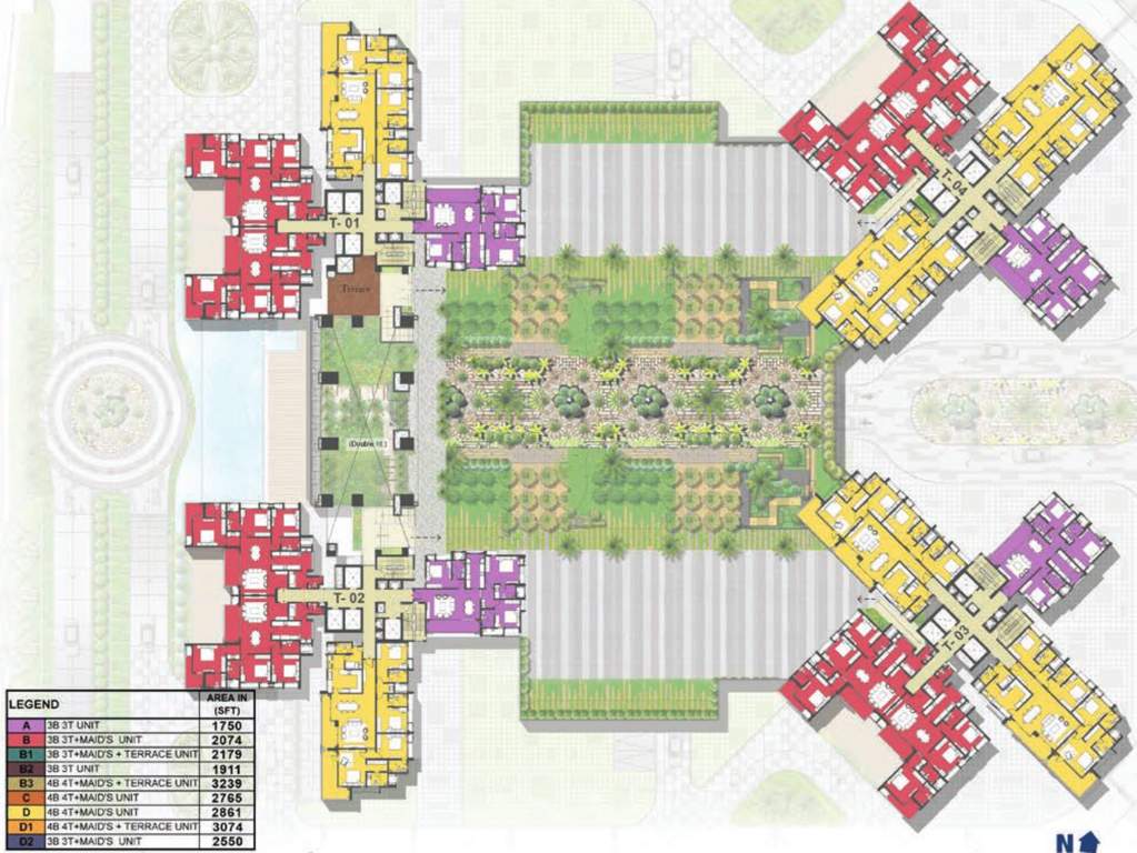  ocian pearl Tower 1 To 4 Cluster Plan For 4th Floor
