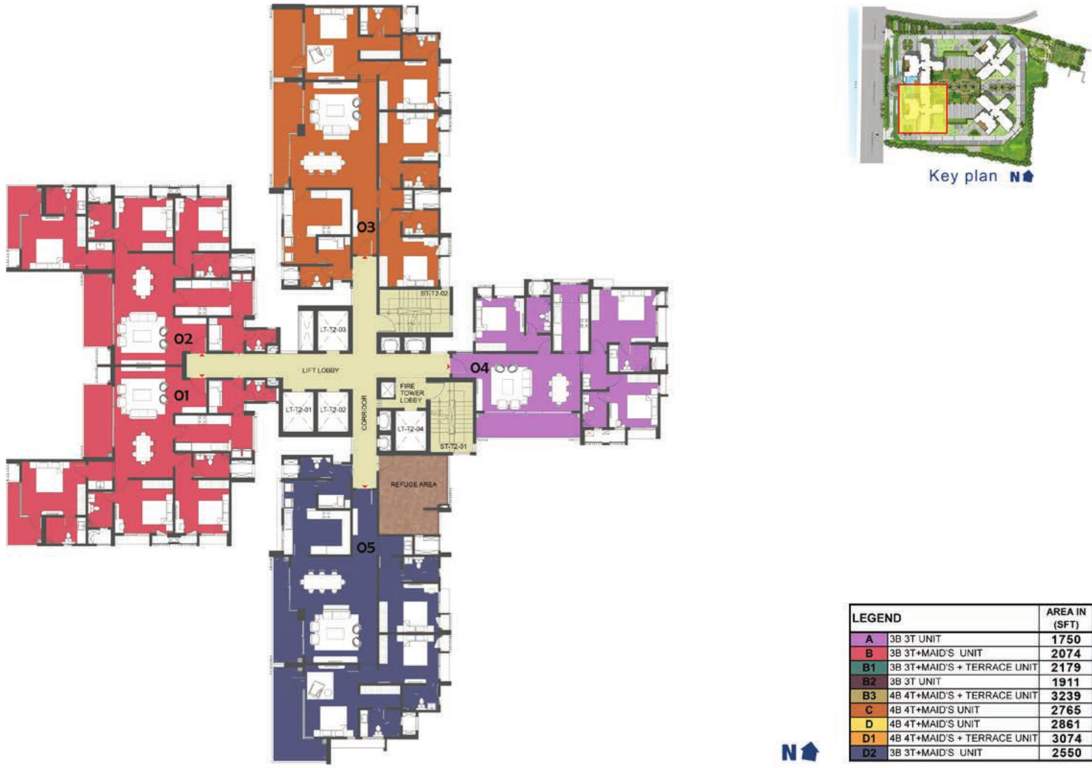  ocian pearl Tower 2 Cluster Plan For 17th And 18th Floor