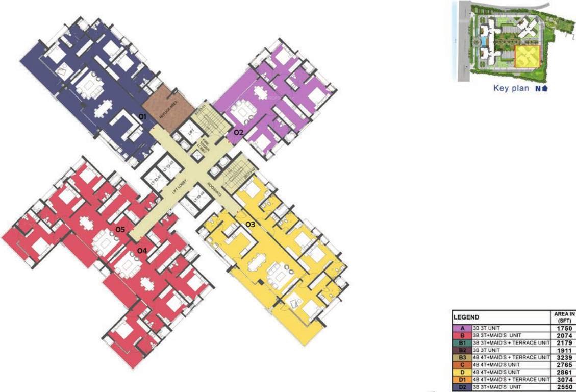  ocian pearl Tower 3 Cluster Plan For 17th And 18th Floor