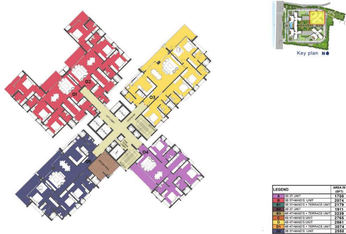  ocian pearl Tower 4 Cluster Plan For 17th And 18th Floor