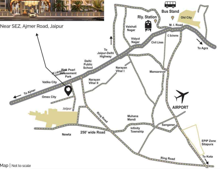  the amelias Location Plan