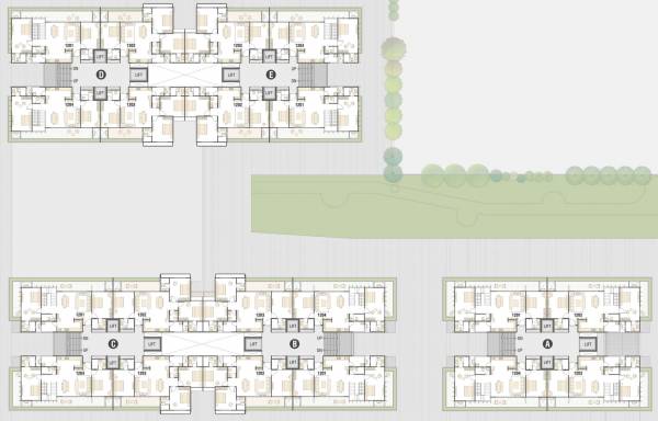  vrundavan-elysia Block A, B,C,D And E Cluster Plan For 12th Floor