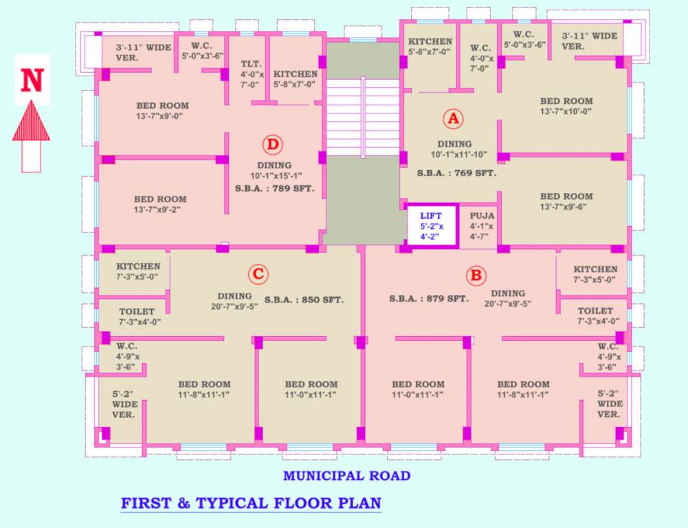  enclave Enclave Cluster Plan from 1st to 4th Floor