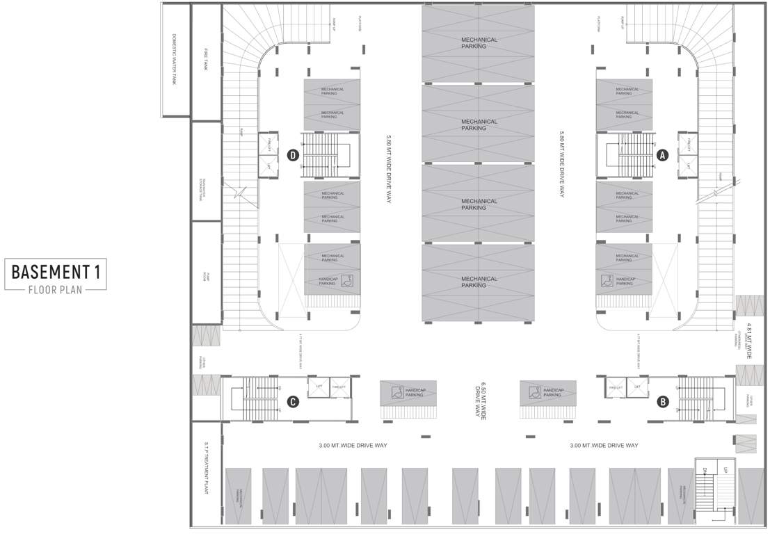  kopren park view Block A, Block B, Block C And Block D Basement 1  Cluster Plan