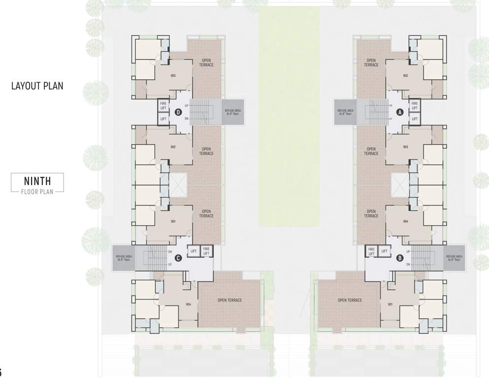  kopren park view Block A, Block B, Block C And Block D Cluster Plan for 9th Floor