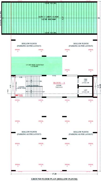  80 Block A And Block B Cluster Plan for ground Floor