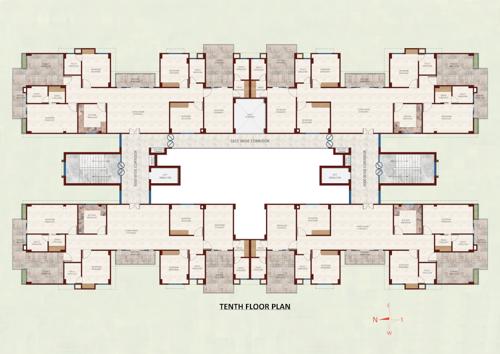  the-woods-kohinoor The Woods Kohinoor Cluster Plan for 10th Floor