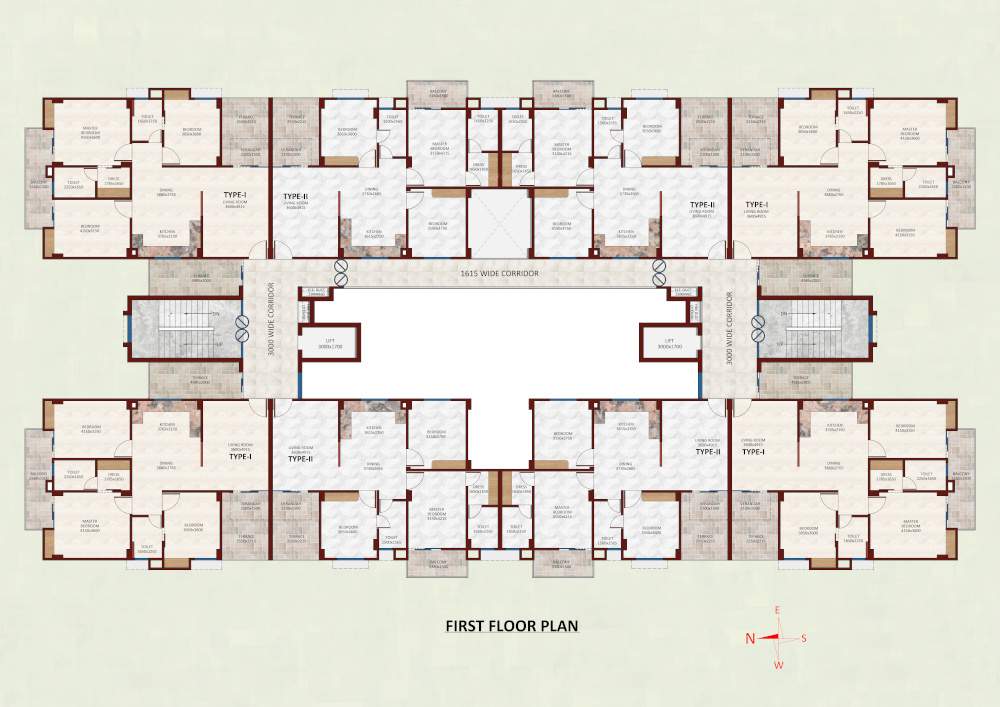  the woods kohinoor The Woods Kohinoor Cluster Plan for 1st Floor