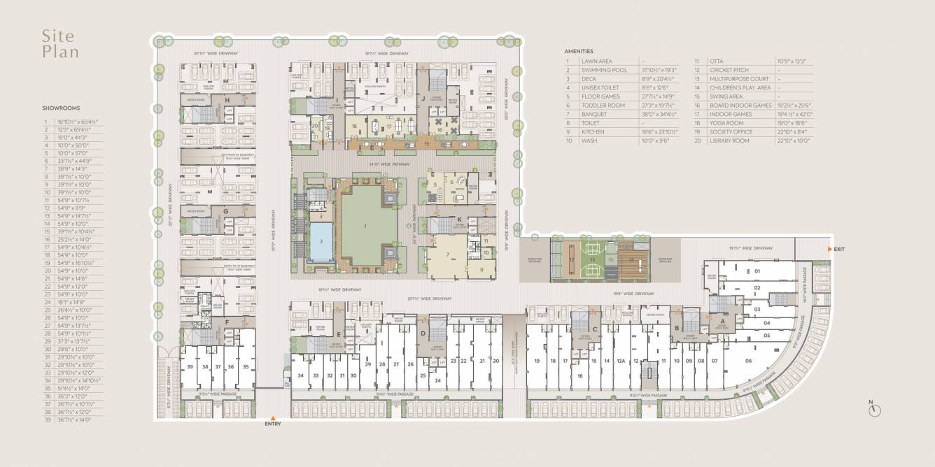 serene Block A Cluster Plan