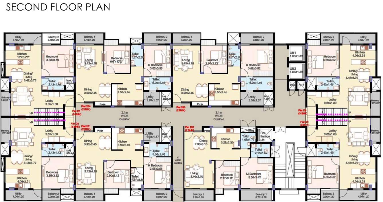  mn shantiniketan MN Shantiniketan Cluster Plan for 2nd Floor