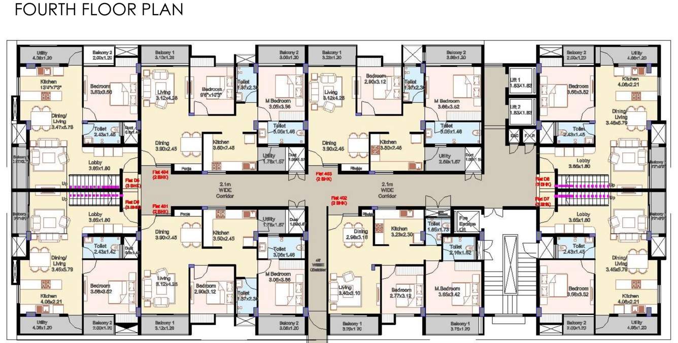  mn shantiniketan MN Shantiniketan Cluster Plan for 4th Floor
