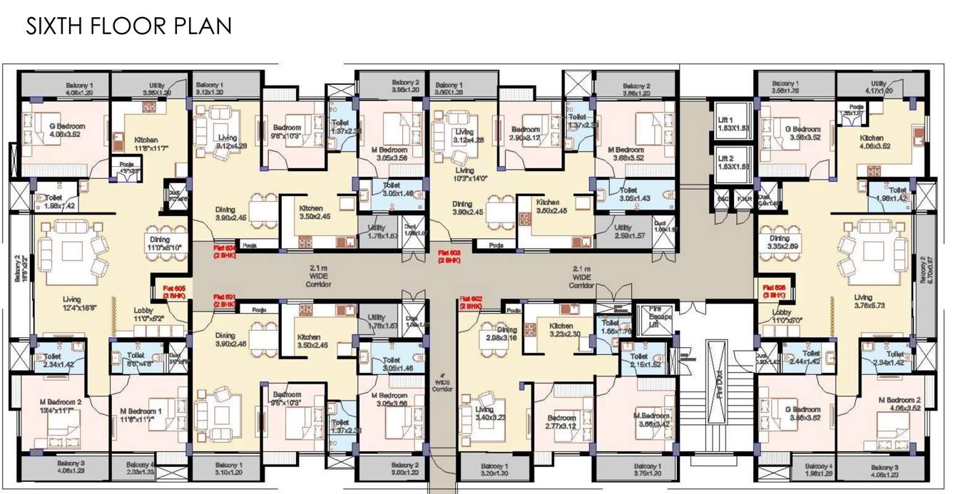  mn shantiniketan MN Shantiniketan Cluster Plan for 6th Floor