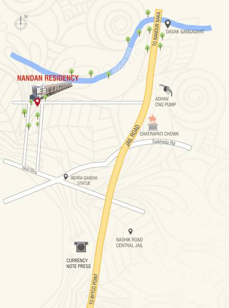  nandan-residency Location Plan