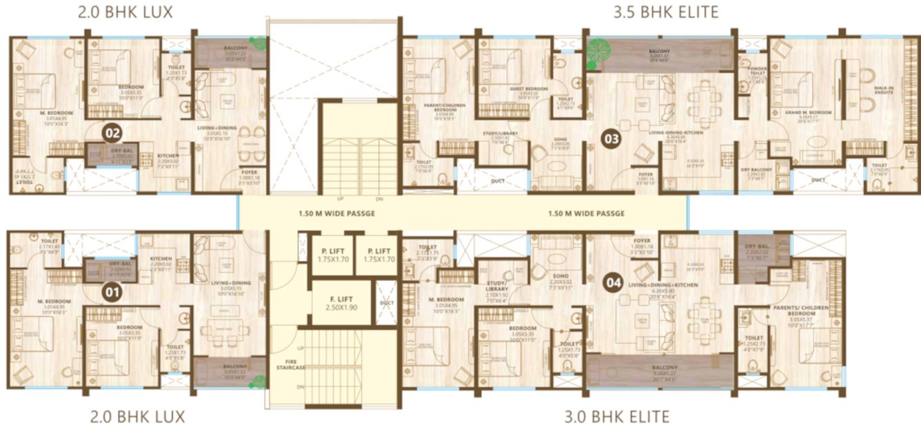  passcode xtra life Building L1 14 Floors, Stilt And 15 Th Floor Cluster Plan For Typical Floor