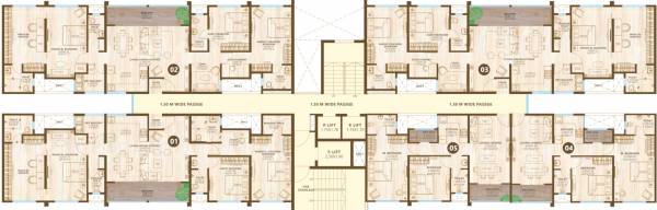  passcode-xtra-life Building N1-14 Floors, Stilt And 15Th Floor Cluster Plan For Typical Floor