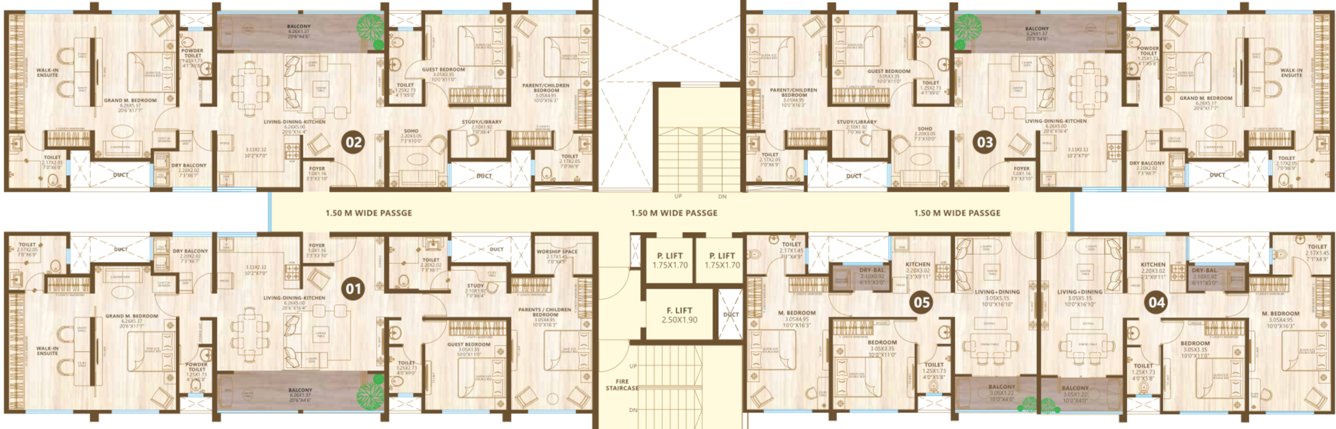  passcode xtra life Building N1 14 Floors, Stilt And 15Th Floor Cluster Plan For Typical Floor