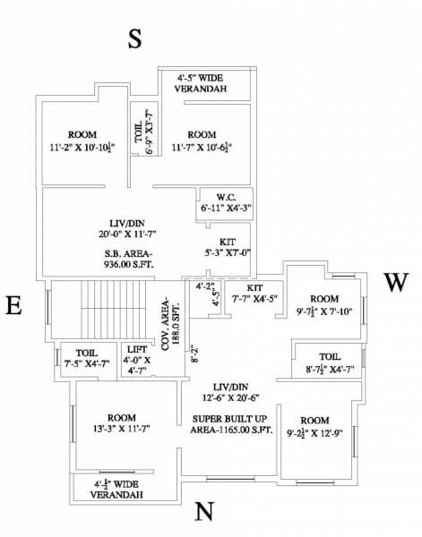  sree-sai Sree Sai Cluster Plan from 1st to 5th Floor