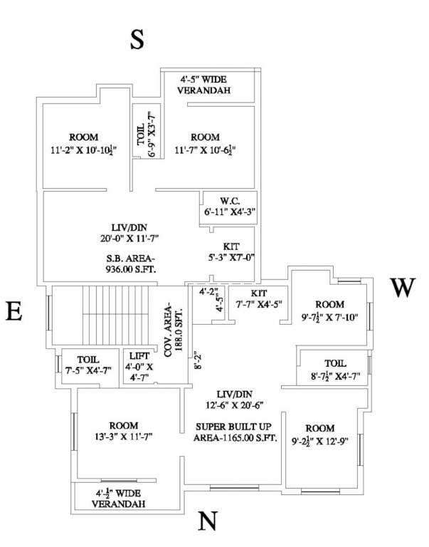  sree sai Sree Sai Cluster Plan from 1st to 5th Floor