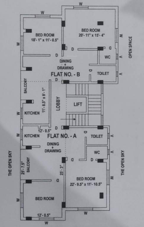  silver green i Silver Green I Cluster Plan For Typical Floor