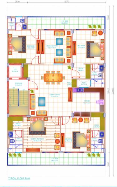 floors Floors Cluster Plan For Typical Floor