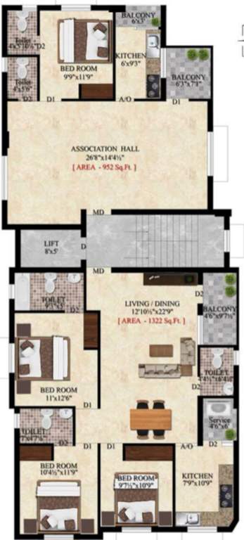  new little castle New Little Castle Cluster Plan For 1st Floor