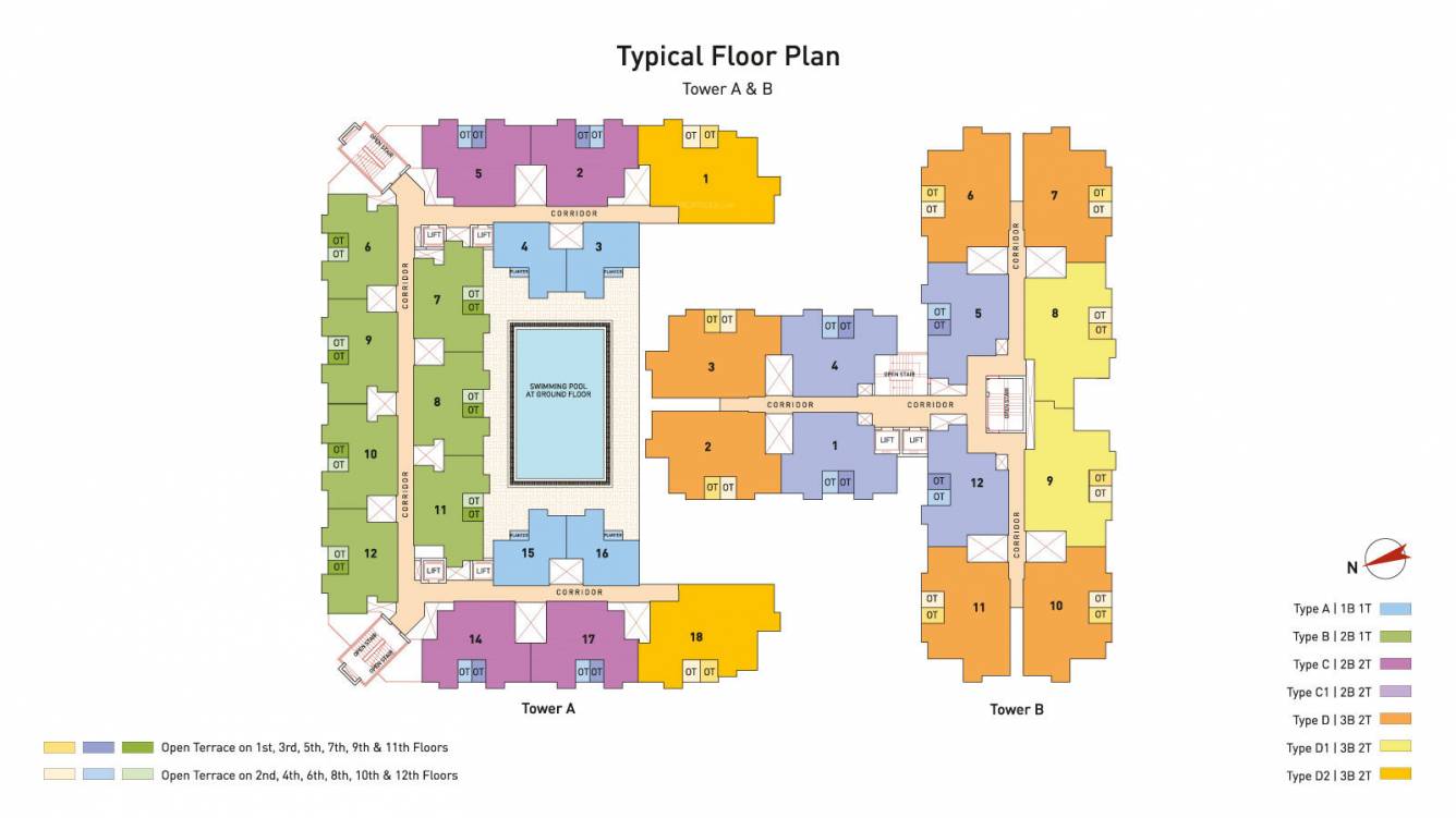  solaris joka Tower A, B Typical Cluster Plan
