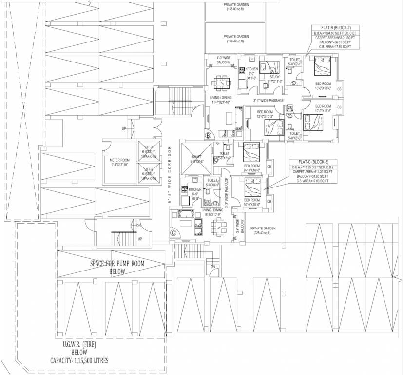  manakamna 7 Block B Cluster Plan For Ground Floor