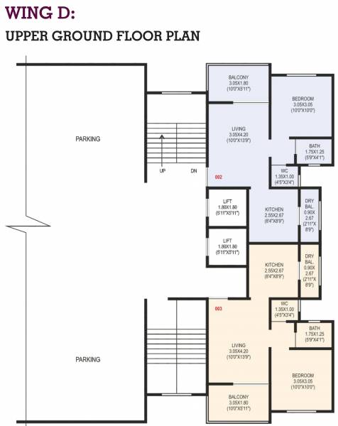  presidency-phase-ii D Wing Cluster Plan for Upper ground Floor