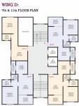  presidency-phase-ii D Wing Cluster Plan from 7th And11th Floor