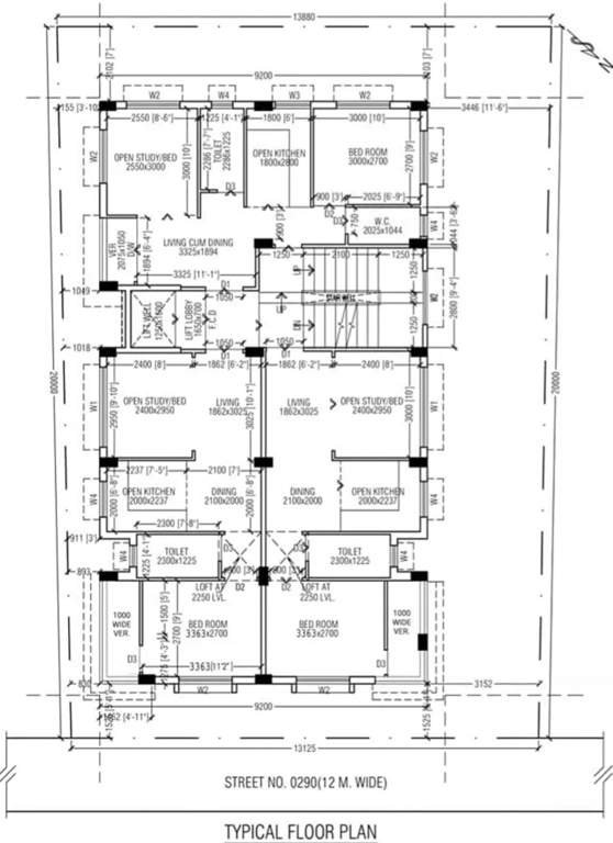 park apartments Park Apartments Cluster Plan from 1st to 4th Floor