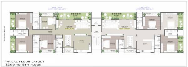 orchard Krishitas Orchard Cluster Plan from 2nd to 5th Floor