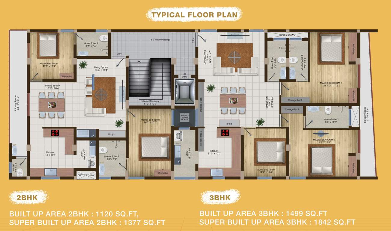 rk homes airavatha RK Homes Airvatha Cluster Plan from 1st to 4th Floor