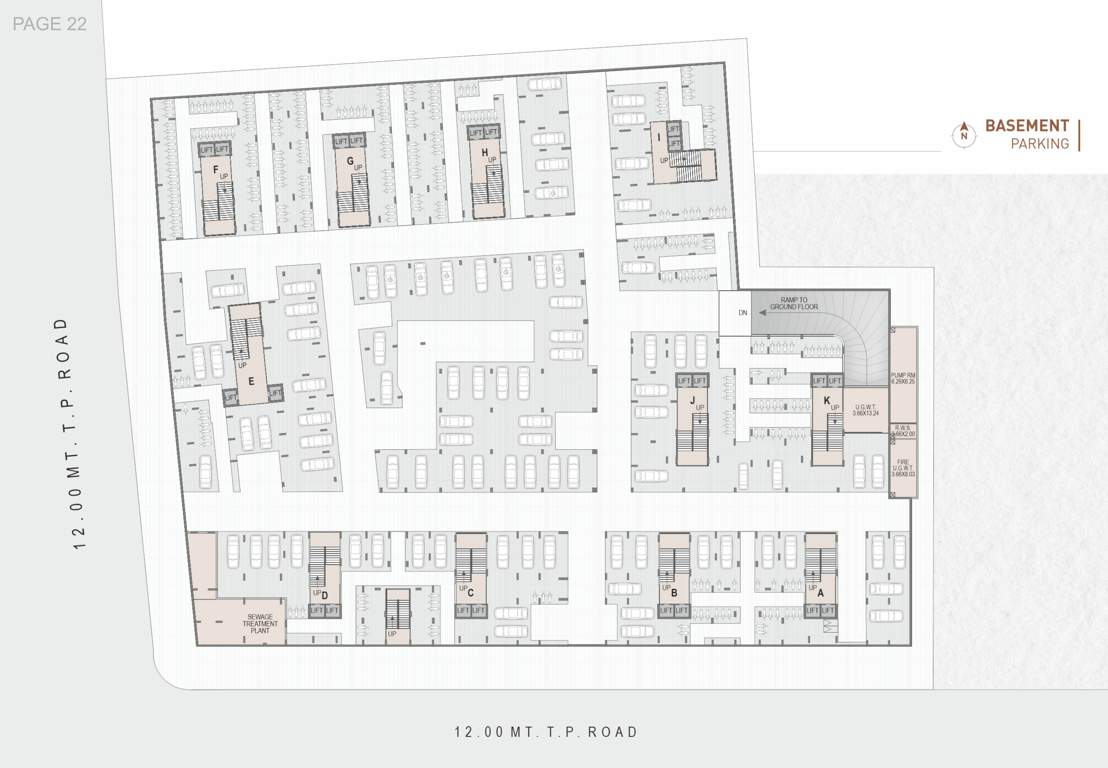  shiv shaligram serenity Block A & B & C & D & E & F & G & H & I & J & K Basement Cluster Plan