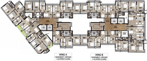  gami-and-jaydeep-elanza A, B Wing Cluster Plan From 2nd To 7th Floor And 9th And 10th Floor