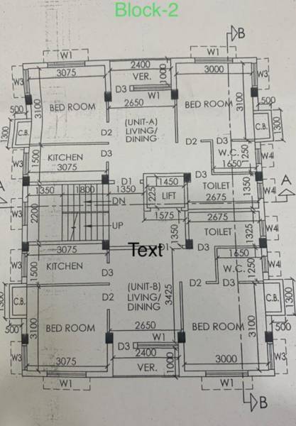  amelia Block 2 Cluster Plan from 1st to 3rd Floor