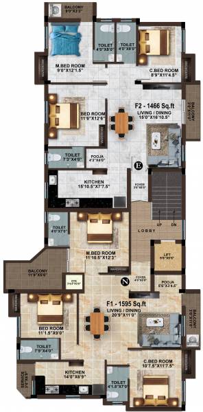  avenue MP Avenue Cluster Plan for 1st Floor