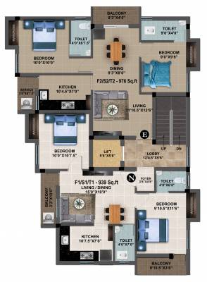  tango MP Tango Cluster Plan from 1st to 3rd Floor
