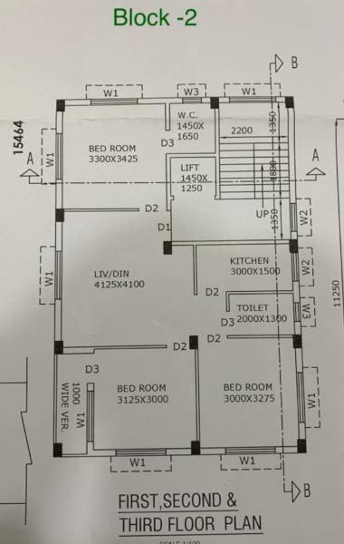  twins Block B Cluster Plan From 1st to 3rd Floor