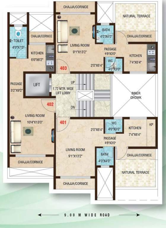  flora Flora Cluster Plan for 4th Floor