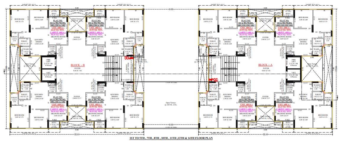  vishakha eliana Block A & B Cluster Plan