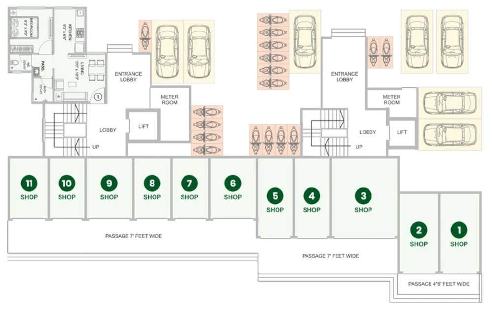  swapnalok Swapnalok Building 5 & 6 Cluster Plan For Ground Floor