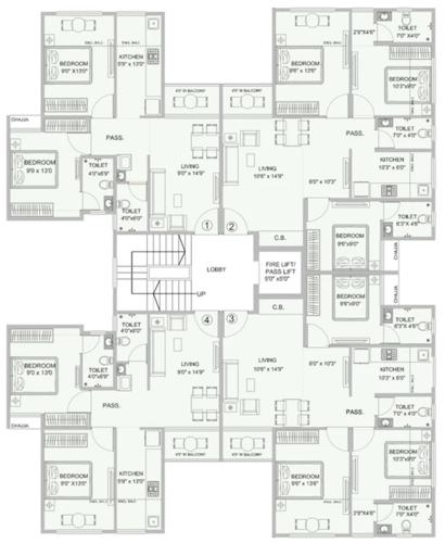  swapnalok Swapnalok Building 5 Cluster Plan from 1st to 7th Floor